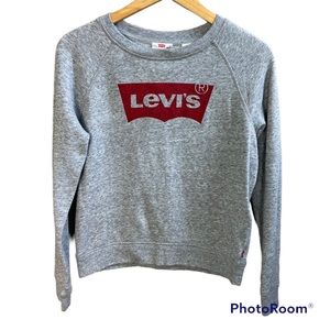 Levi’s Logo Grey Crewneck Sweatshirt Small